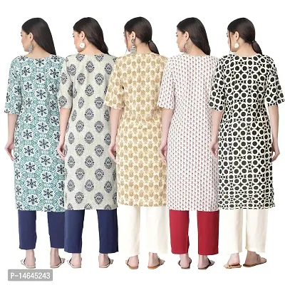 New Crepe Printed Kurtis Combo For Women Pack Of 5-thumb2