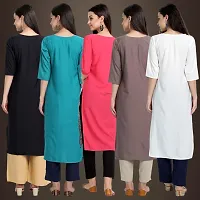 Fancy Crepe Kurtis For Women Pack Of 5-thumb1