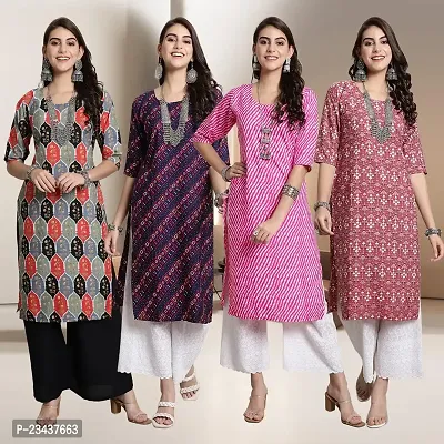 Fancy Crepe Kurtis for Women Pack Of 4-thumb0