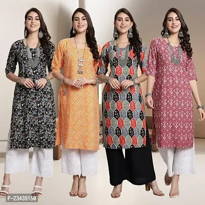 Fancy Crepe Kurtis for Women Pack Of 4