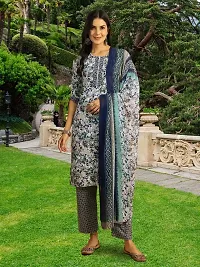 Fancy Cotton Blend Kurta Bottom And Dupatta Set For Women-thumb1