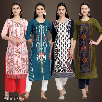 Fancy Crepe Kurtis for Women Pack Of 4-thumb0