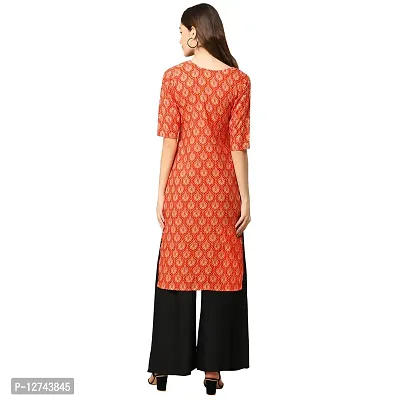 Stylish Crepe Digital Printed Straight Kurti For Women Pack of 5-thumb5