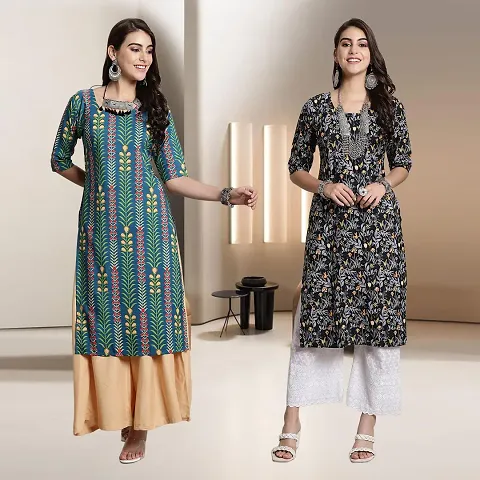 Fancy Rayon Kurtis For Women Pack Of 2