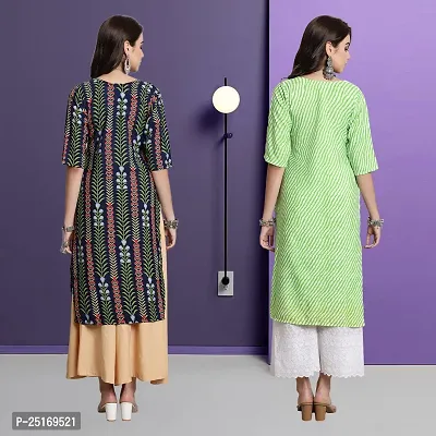 Fancy Crepe Kurtas For Women Pack Of 2-thumb2