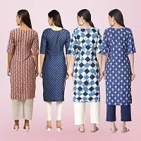 Women Stylish Crepe Printed Straight Kurta-thumb1