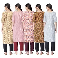 New Crepe Printed Kurtis Combo For Women Pack Of 5-thumb1