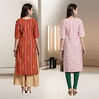 Fancy Rayon Kurtis For Women Pack Of 2-thumb1