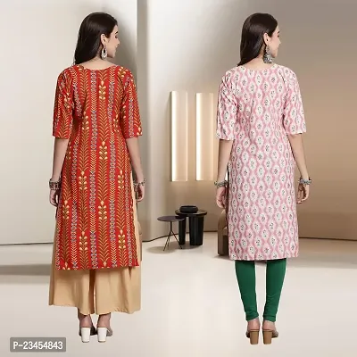 Fancy Rayon Kurtis For Women Pack Of 2-thumb2