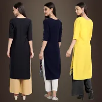 Fancy Crepe Kurtis for Women Pack Of 3-thumb1