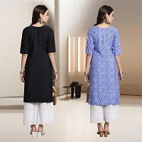 Fancy Rayon Kurtis For Women Pack Of 2-thumb1