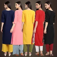 Fancy Crepe Kurtis For Women Pack Of 5-thumb1