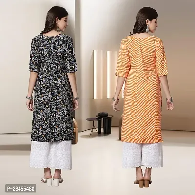 Fancy Rayon Kurtis For Women Pack Of 2-thumb2