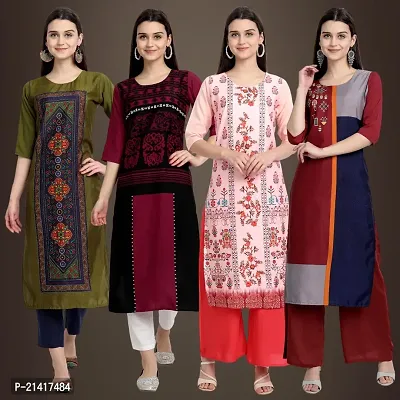 Fancy Crepe Kurtis for Women Pack Of 4-thumb0