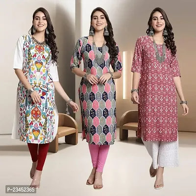 Fancy Rayon Kurtis For Women Pack Of 3