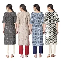 New Crepe Combo Printed Kurtis For Women Pack Of 4-thumb1