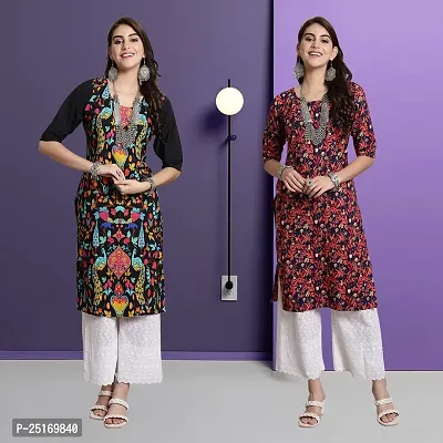 Fancy Crepe Kurtas For Women Pack Of 2