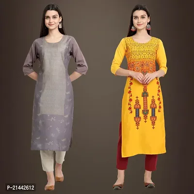 Fancy Crepe Kurtis for Women Pack Of 2-thumb0