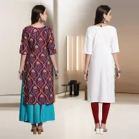 Fancy Rayon Kurtis For Women Pack Of 2-thumb1