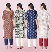 Women Stylish Crepe Printed Straight Kurta-thumb1