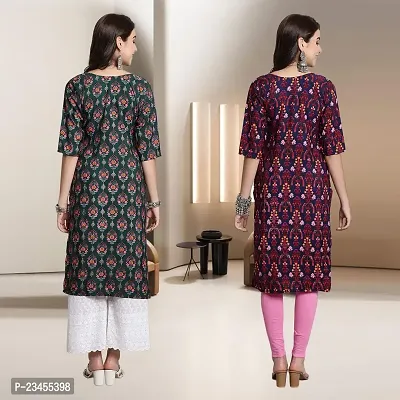 Fancy Rayon Kurtis For Women Pack Of 2-thumb2