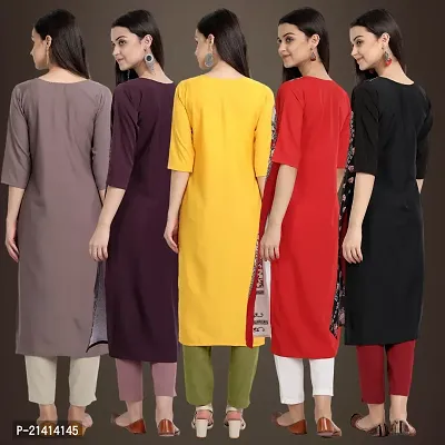 Fancy Crepe Kurtis For Women Pack Of 5-thumb2