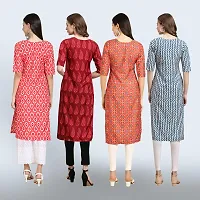 Women Stylish Crepe Straight Kurta-thumb1