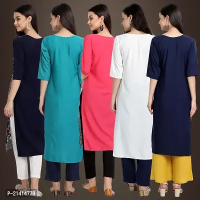 Fancy Crepe Kurtis For Women Pack Of 5-thumb2