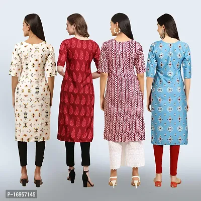 Women Stylish Crepe Straight Kurta-thumb2