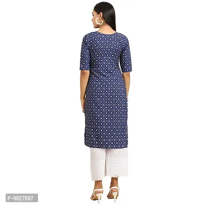 Women Crepe Digital Printed Straight Kurti  Pack of 6-thumb3