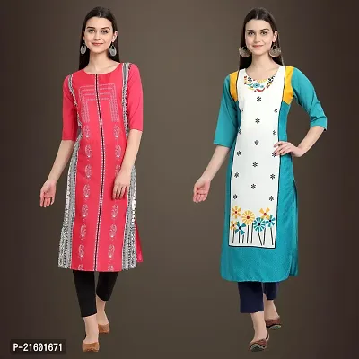 Best Trendy Crepe Printed Kurti For Women Combo Of 2