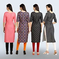 Women Stylish Crepe Straight Kurta-thumb1