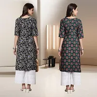 Fancy Rayon Kurtis For Women Pack Of 2-thumb1