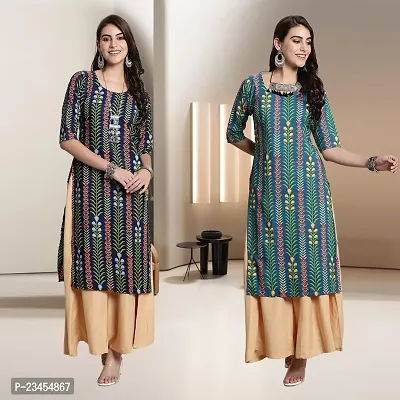 Fancy Rayon Kurtis For Women Pack Of 2