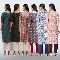 Women Stylish Crepe Printed Straight Kurta Combo-thumb1