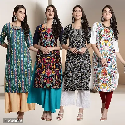 Fancy Crepe Kurtis for Women Pack Of 4