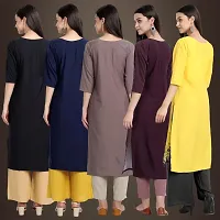 Fancy Crepe Kurtis For Women Pack Of 5-thumb1