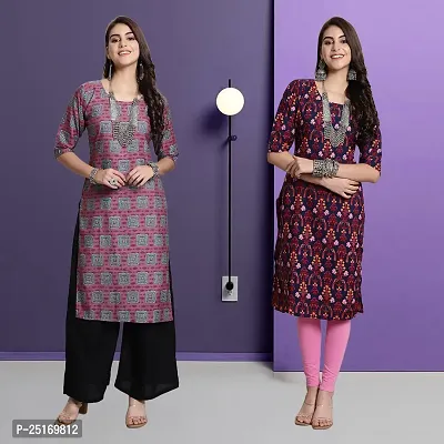 Fancy Crepe Kurtas For Women Pack Of 2