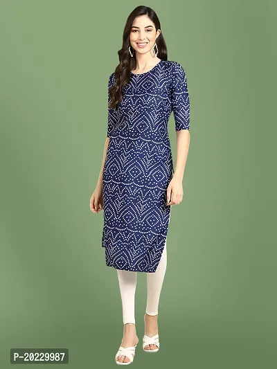 Stylish Crepe Printed Kurti For Women-thumb0