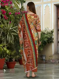 Stylish Cotton Blend Printed Kurta With Pant And Dupatta Set For Women-thumb2