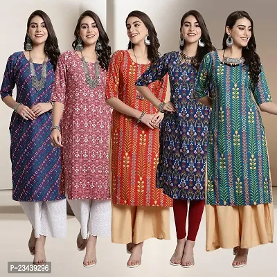 Fancy Crepe Kurtis For Women Pack Of 5