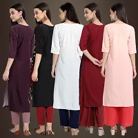 Fancy Crepe Kurtis For Women Pack Of 5-thumb1