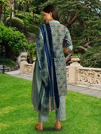 Fancy Cotton Blend Kurta Bottom And Dupatta Set For Women-thumb2