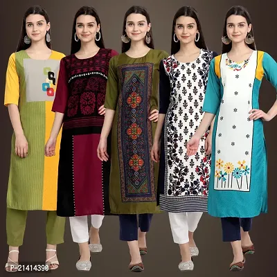 Fancy Crepe Kurtis For Women Pack Of 5