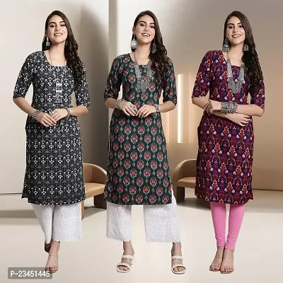 Fancy Rayon Kurtis For Women Pack Of 3