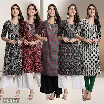 Fancy Crepe Kurtis For Women Pack Of 5