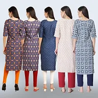 Women Stylish Crepe Printed Staright Kurta-thumb1