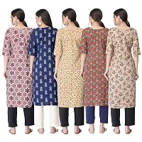 New Crepe Printed Kurtis Combo For Women Pack Of 5-thumb1