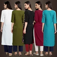 Fancy Crepe Kurtis For Women Pack Of 5-thumb1