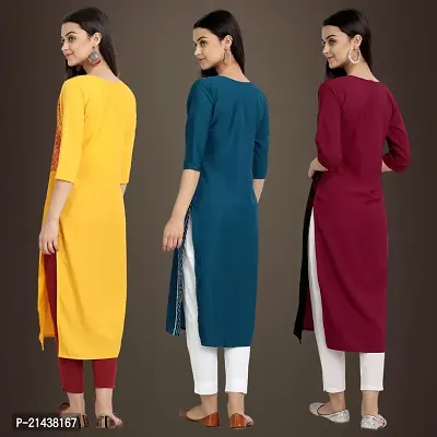 Fancy Crepe Kurtis for Women Pack Of 3-thumb2